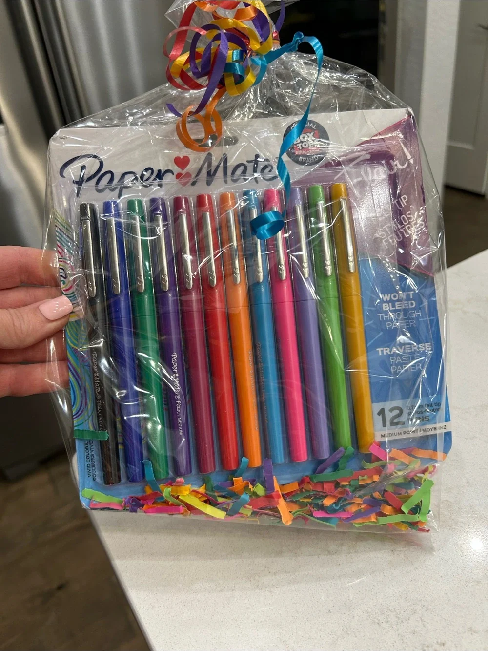 New Assorted Color Ink Pens - 12-Pack